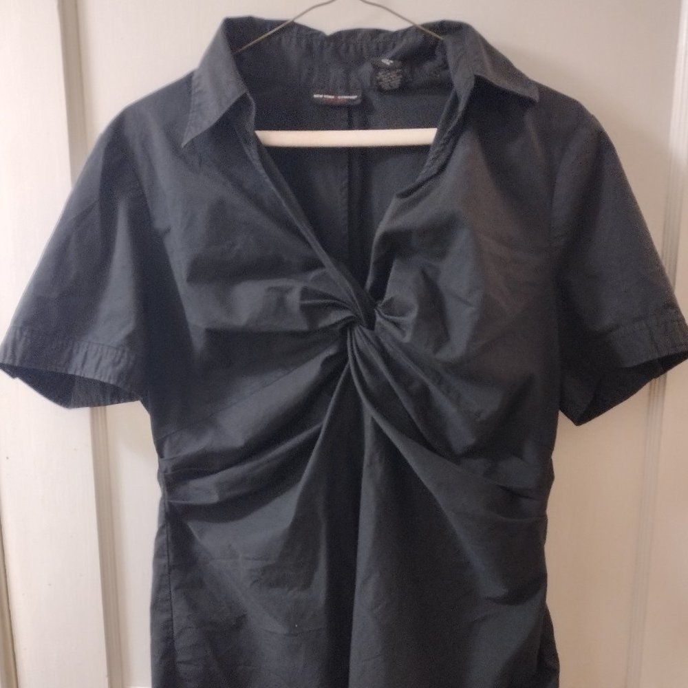 New York and Company - Black Short Sleeve Blouse, Size 14